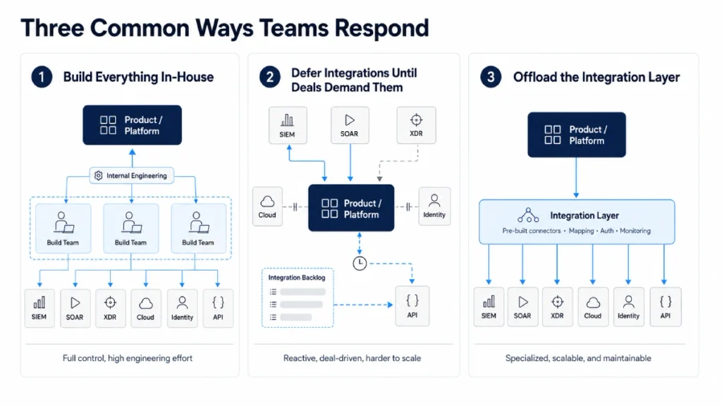 Why Series A–C Security Vendors Underestimate Their Connector Debt? 1 Three Common Ways Teams Respond to Connector Debt